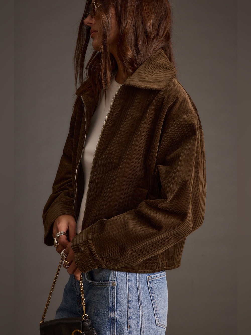 12th Tribe Gramercy Mocha Corduroy Jacket - Size L - Picture 3 of 16
